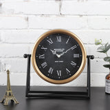 Iron Office Mute Art Table Clock